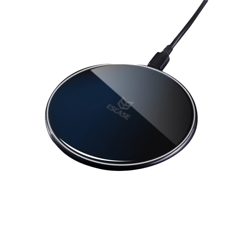 ESCASE 苹果X/Xs无线充电器iPhoneX/8P手机快充 三星s8/S7edge/S6通用手机充电底座 水晶黑