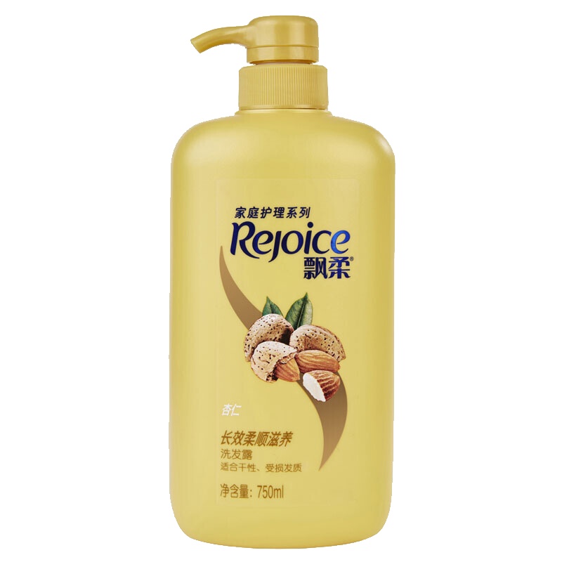 飘柔(Rejoice)家庭护理杏仁长效柔顺滋养洗发露洗发水750ml 宝洁出品