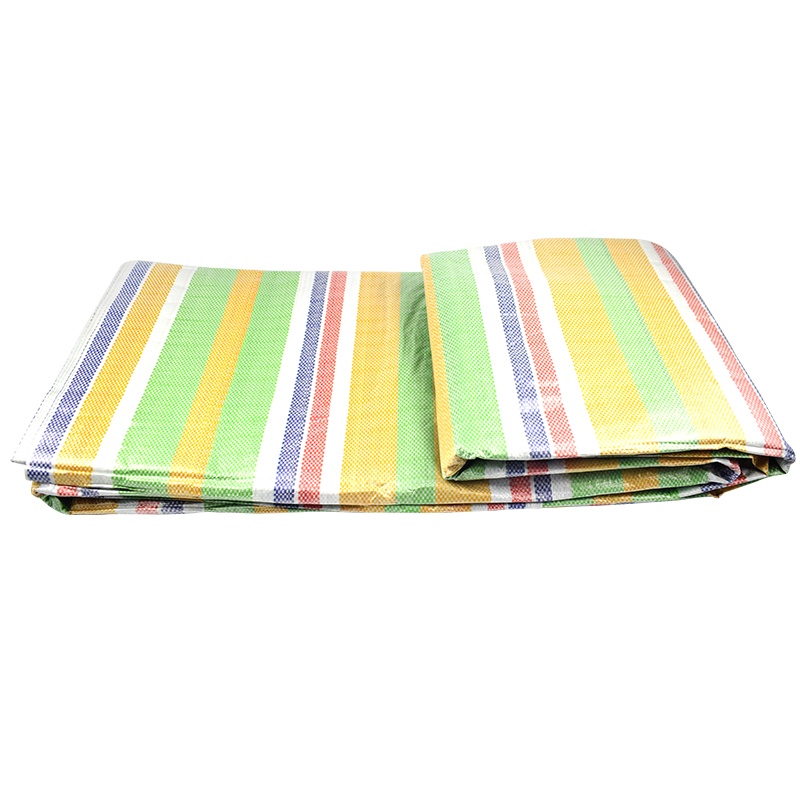卓顺杰彩条布防晒防尘防风布防水布防雨布塑料布雨篷布五色双层覆膜加厚4*20 171