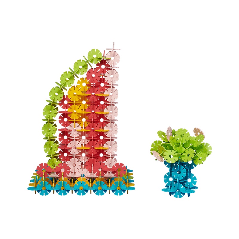 babycare雪花片拼插积木大号加厚1-3-6周岁宝宝儿童益智拼装玩具 400片安全无味pp材质加厚