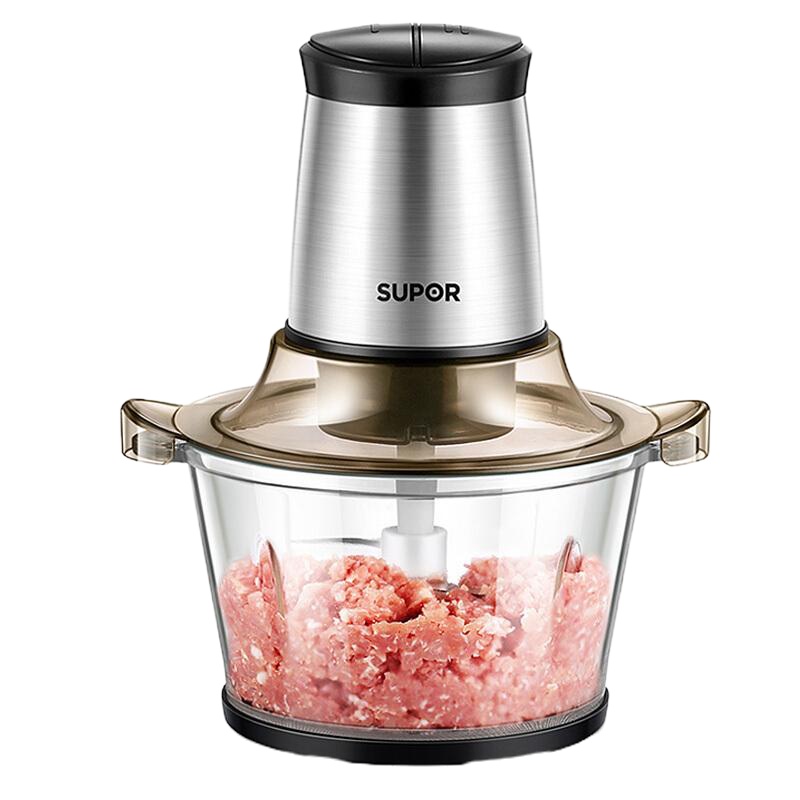 苏泊尔 CZ JR05-300 家用绞肉机 2L电动小型不锈钢多功能搅肉料理机