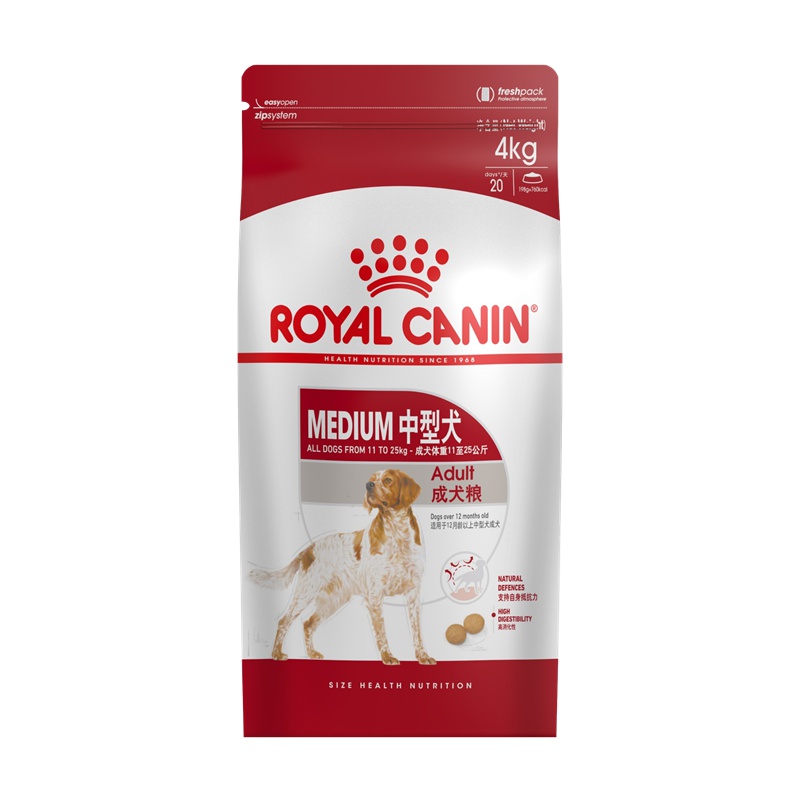 ROYAL CANIN 皇家宠物食品 中型犬成犬粮4KG