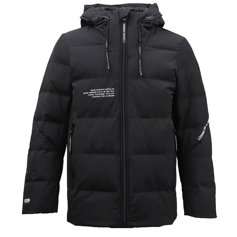 坦博尔羽绒服男短款商务时尚宽松连帽2019秋冬新品外套男 TA18567