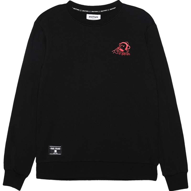 大嘴猴春秋季新款卫衣女装中国风印花宽松时尚百搭