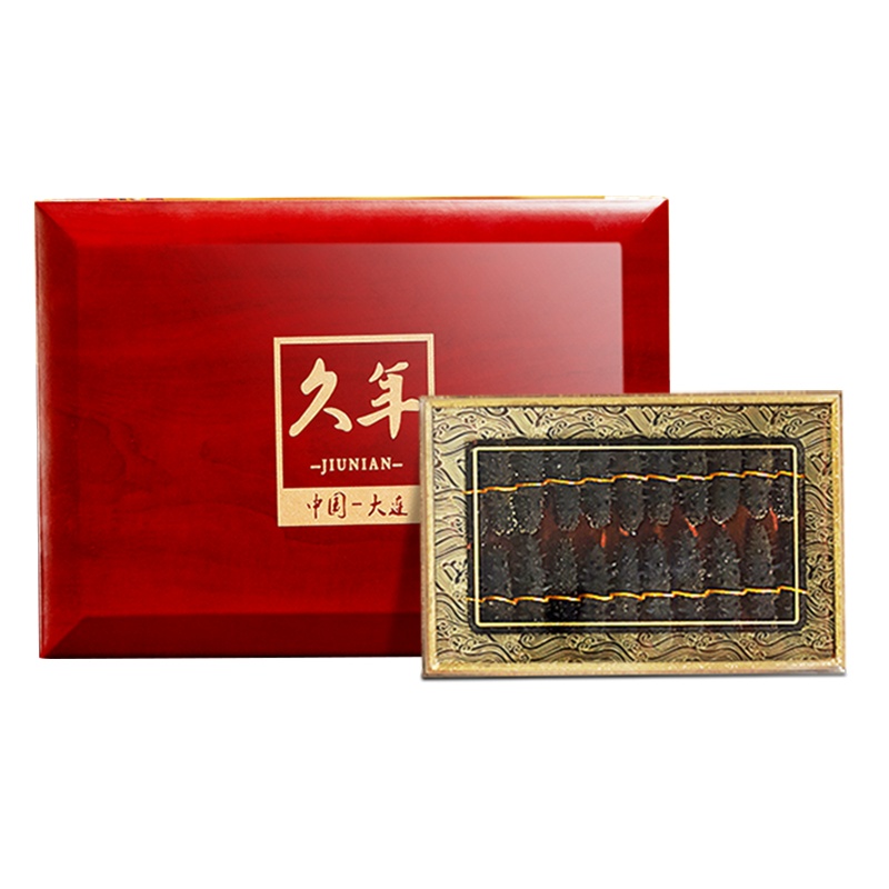 久年6A大连淡干海参干货野生辽刺参250g营养健康实木礼盒送礼大气领导送亲友老人小孩孕妇10-25头[拍下送鲍鱼汁]