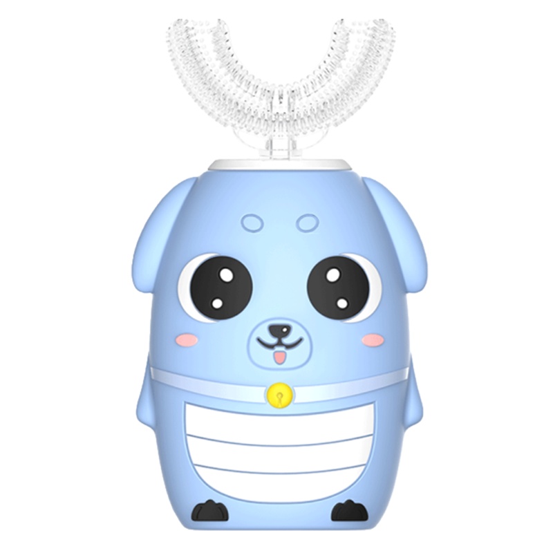 开优米kiuimi儿童牙刷U形电动U型全自动声波宝宝2-6-12岁小孩刷牙洁牙护牙神器小奶狗蓝色款