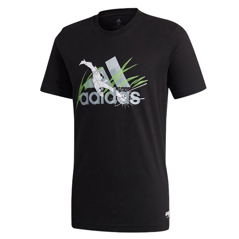 Adidas/阿迪达斯 男款足球小将大空翼联名运动T恤 FQ7636