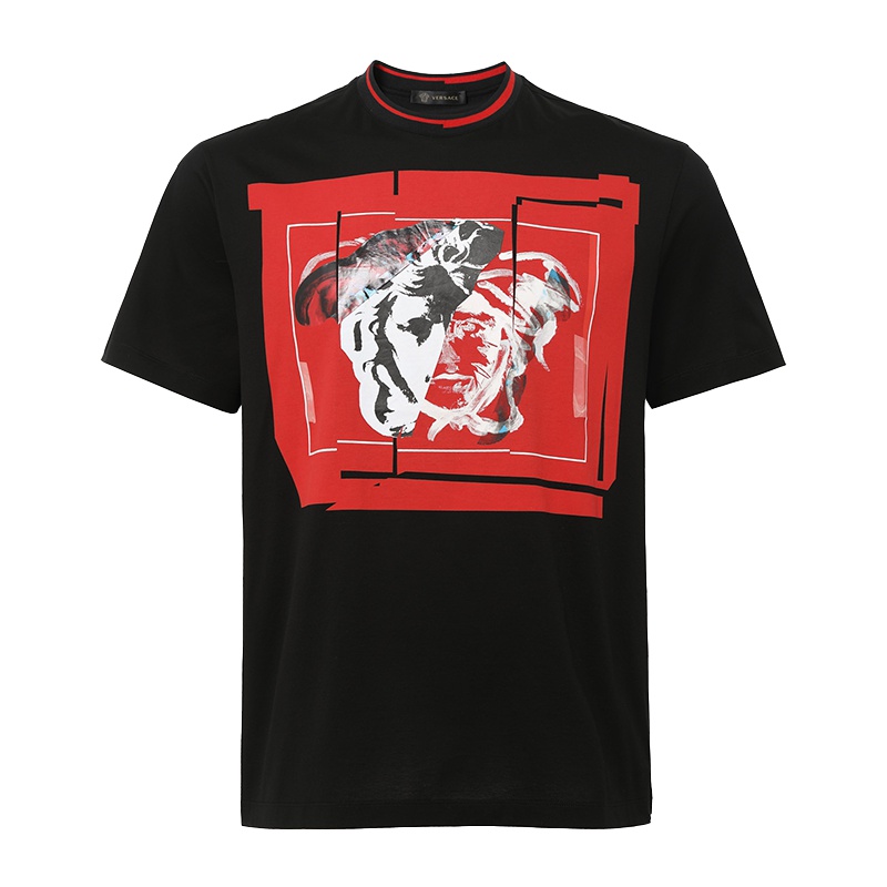 范思哲/VERSACE 19春夏新品 男士短袖圆领T恤 意大利 新款 VR1D2T010