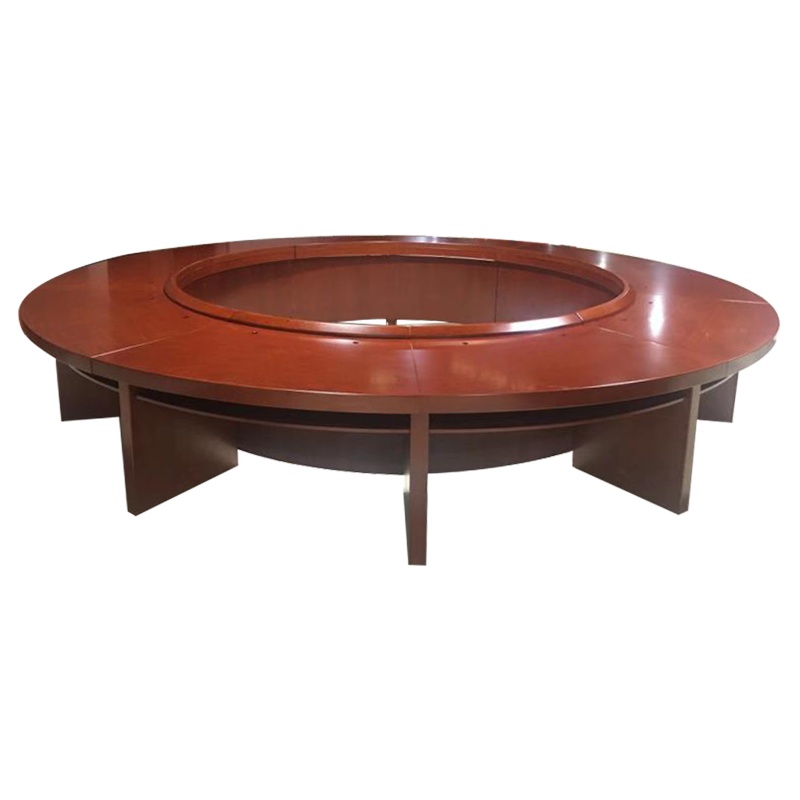 钜晟 油漆办公桌圆形会议桌4.2米双层大会议桌JS-JF4276