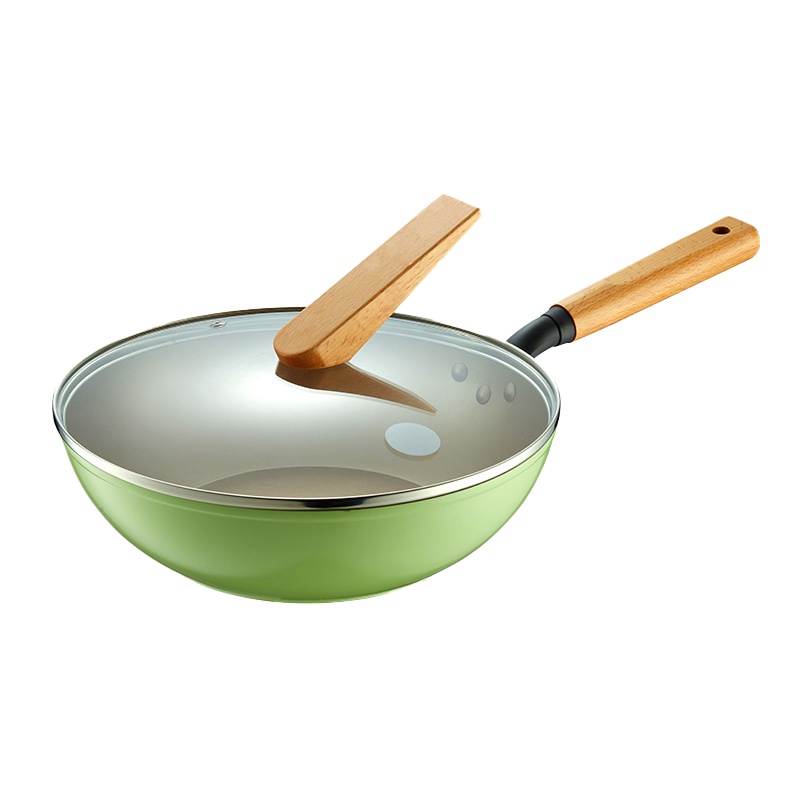 圆满系列不粘炒锅 HXC-L-C008 铝合金节能环保隔热防烫加热均匀不粘锅 (单位:个)