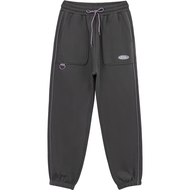 [1件5折价:70]美特斯邦威运动裤女宽松舒适新款冬季休闲贴袋束脚女士慢跑裤