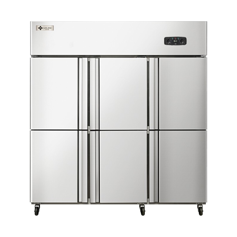 埃利斯(AILISI)1388L不锈钢厨房冰箱 商用冷柜 大容量冰柜 全铜管立式展示柜 六门双温 冷藏柜CFS-60N6