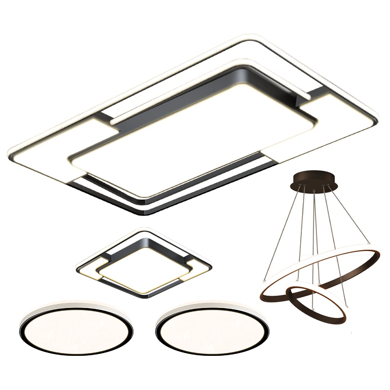 奥克斯 led 客厅灯 灯具套餐卧室吸顶灯后现代简约灯饰创意北欧灯具套餐大气卧室餐厅灯