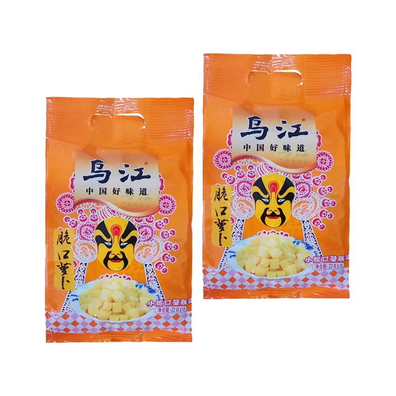 乌江脆口萝卜22g*12*2 袋装 重庆涪陵榨菜酱菜下饭小菜 佐餐咸菜开味菜 早餐泡面开味好搭档