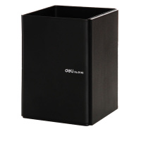 得力(deli) 9146 金属钢制桌面笔筒 商务办公收纳盒 黑色 3个装