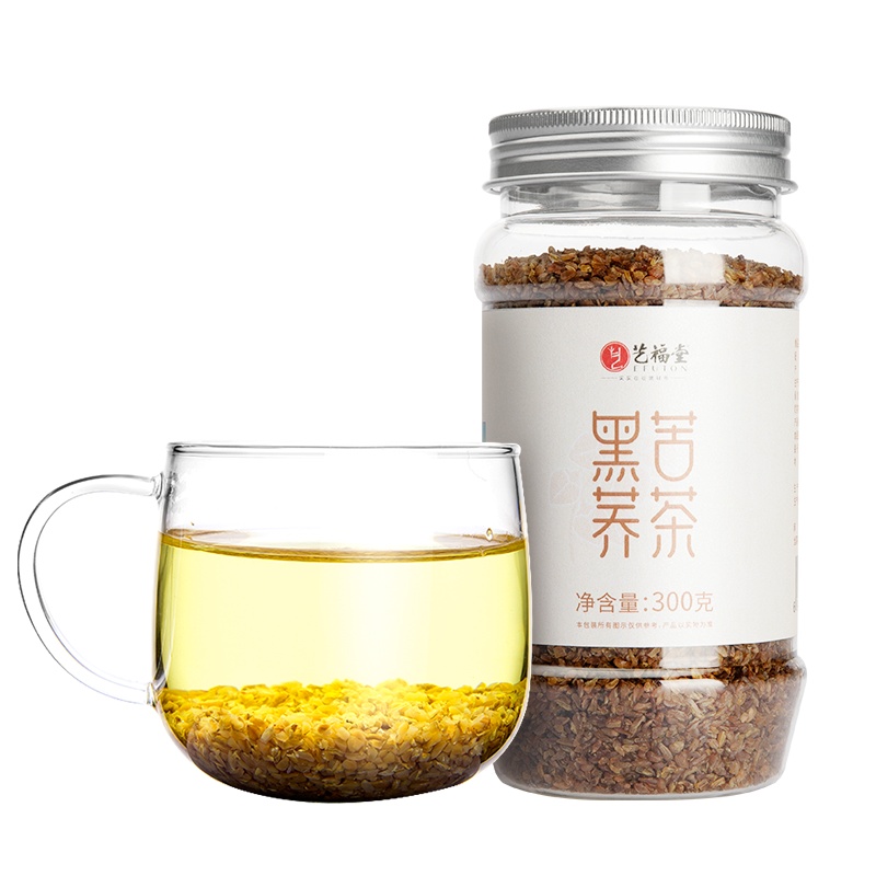 艺福堂黑苦荞茶正品花茶泡水四川大凉山荞麦茶300g组合大麦茶