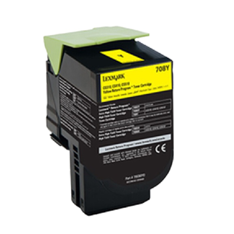 利盟(Lexmark)70C80Y0 黄色粉盒(适用CS/310/410/510dn)约1000页