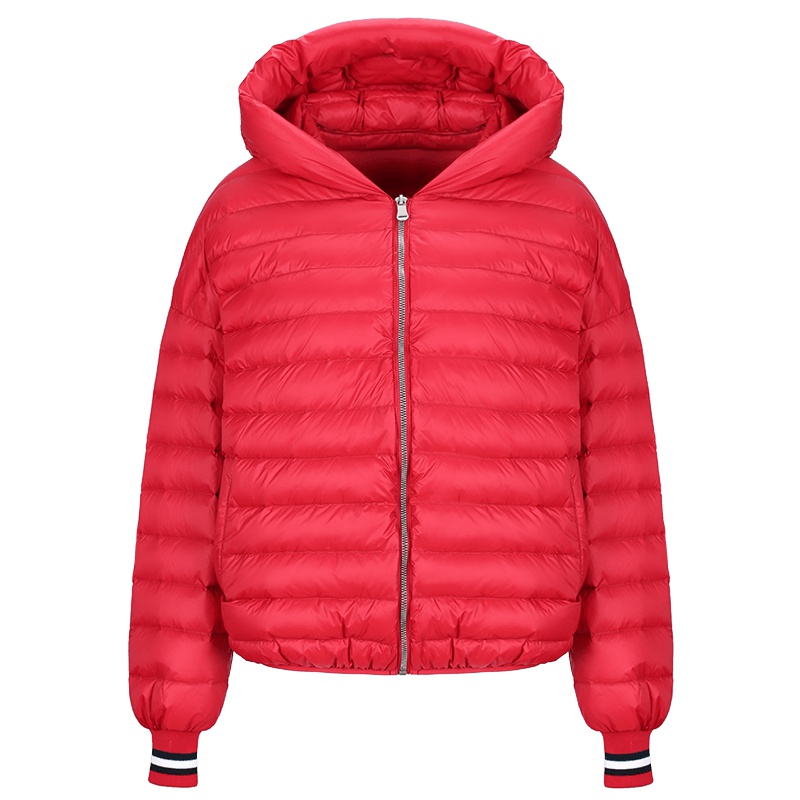 高梵（GOLDFARM）秋冬轻薄羽绒服女短款连帽休闲羽绒外套显瘦运动冬装