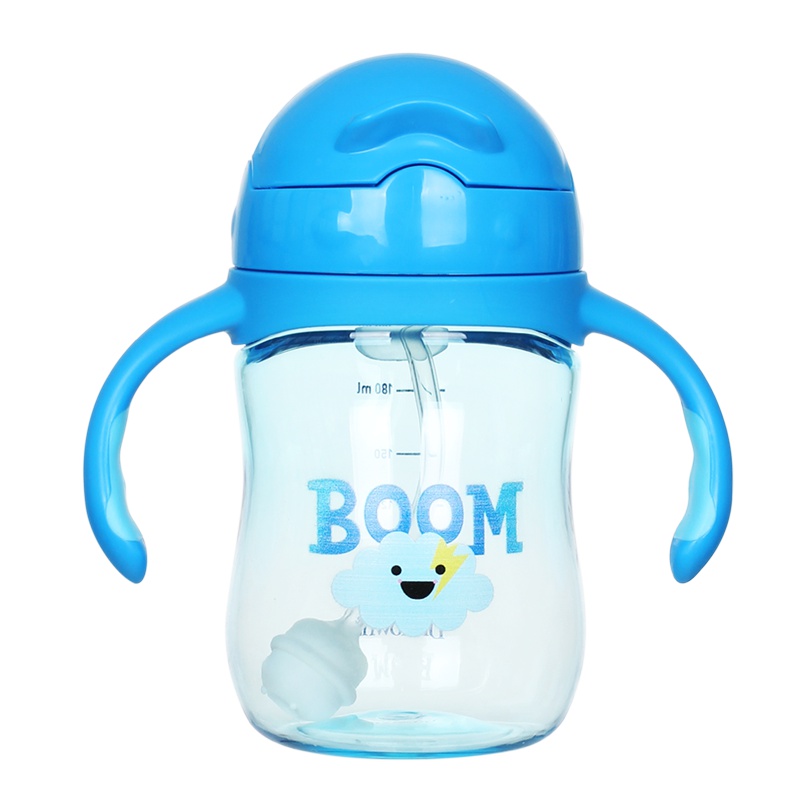 布朗博士(Dr.Brown's)tritan重力球吸管杯180ml/6安士(蓝色,男孩款)(新品)TC61021-CH