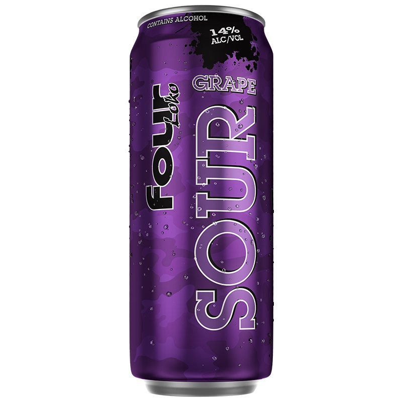 four loko四洛克预调鸡尾酒 洋酒 果酒 迷彩系列酸葡萄味695ml一罐装