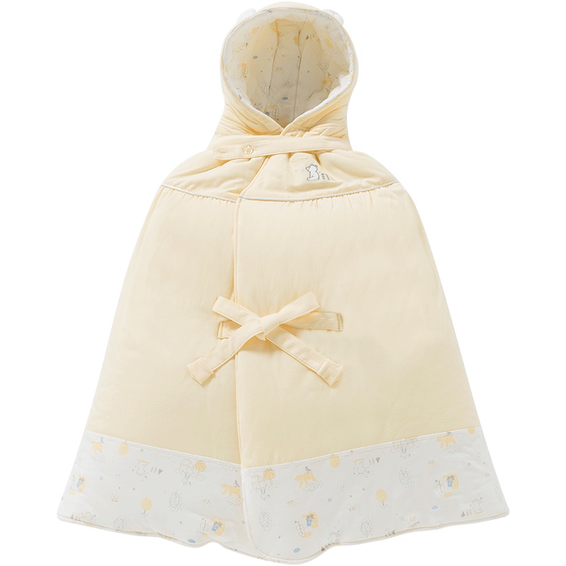 哈贝比（happyB）婴儿冬季外出抱衣男女宝宝斗篷新生儿披风防风加厚