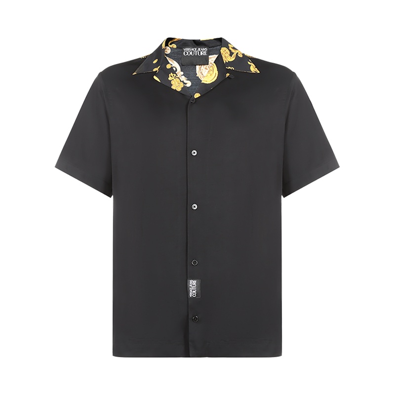 VERSACE JEANS COUTURE范思哲 男士 粘胶纤维宽松版短袖衬衫B1GVB6B2 07619