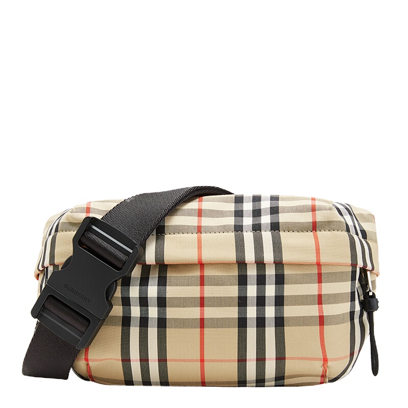 博柏利/巴宝莉 BURBERRY 男士典藏米色混纺腰包