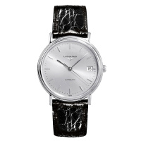 浪琴（LONGINES）瑰丽系列 机械男表 商务日历表盘黑带自动机械表L4.821.4.72.2