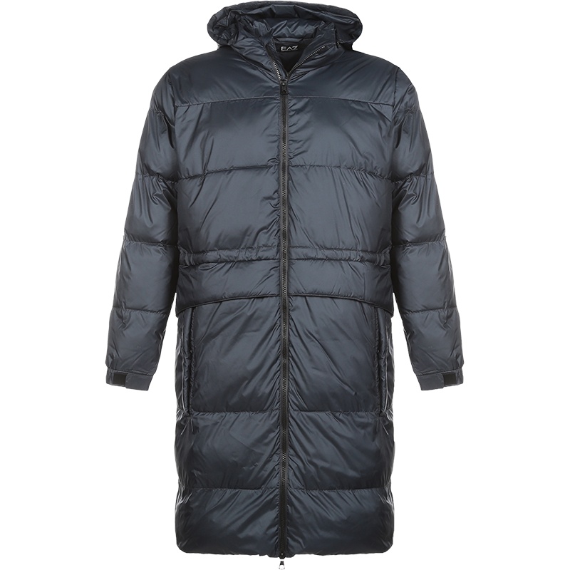 EMPORIO ARMANI EA7 阿玛尼 男士 聚酯纤维中长款连帽棉服外套 6HPK03 PNN3Z
