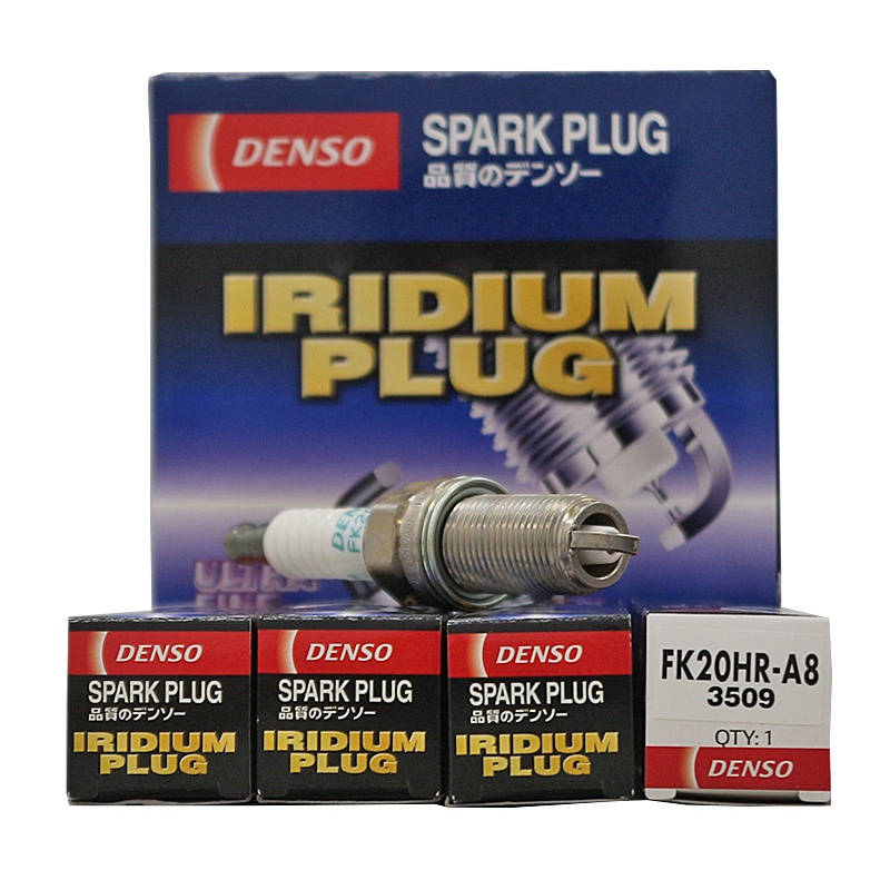 电装(DENSO)双铱金.原配花塞FK20HR-A8适配霸道/奔跑者/穿越者 2TR-FE发动机(4支装)