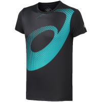 【自营】ASICS亚瑟士男子短袖T恤跑步运动服2011A134-001 L 2011A134-001黑色
