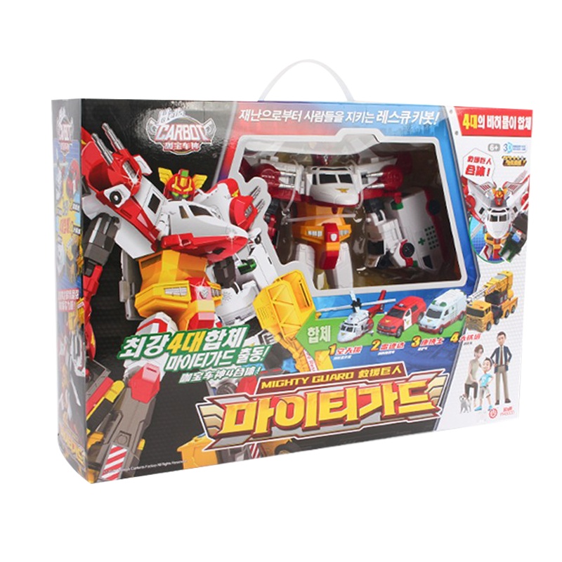 买奇酷咖宝车神变形汽车儿童变形机器人玩具小男孩小女孩警车型咖宝4合体救援巨人HCL008