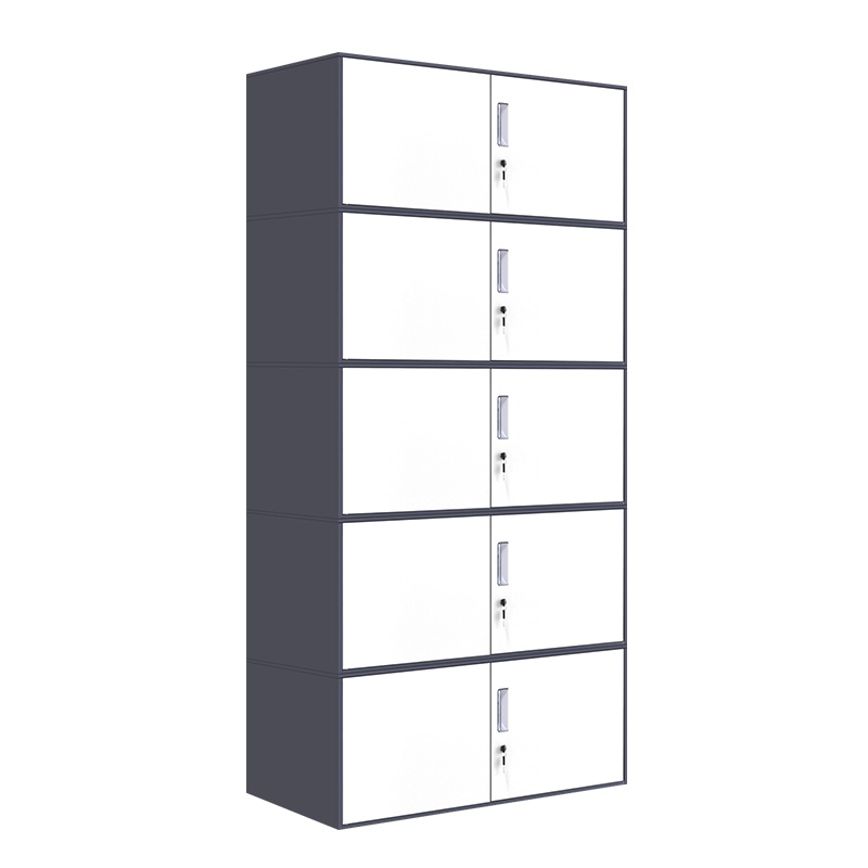 [红心家居]钢制办公文件柜铁皮柜带锁档案柜财务凭证柜分体五节档案柜