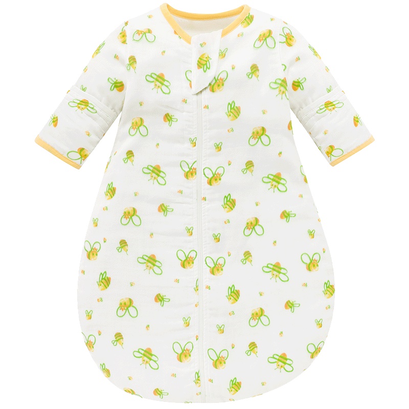 米乐鱼 婴儿睡袋宝宝3-12个月睡袋厚薄棉款四季通用儿童防踢被空调房睡袋