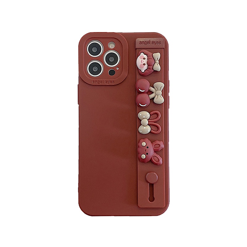 卡绮苹果13手机壳iPhone12新款11promax硅胶防摔xr透明xsmax女款x全包8plus立体挂件腕带