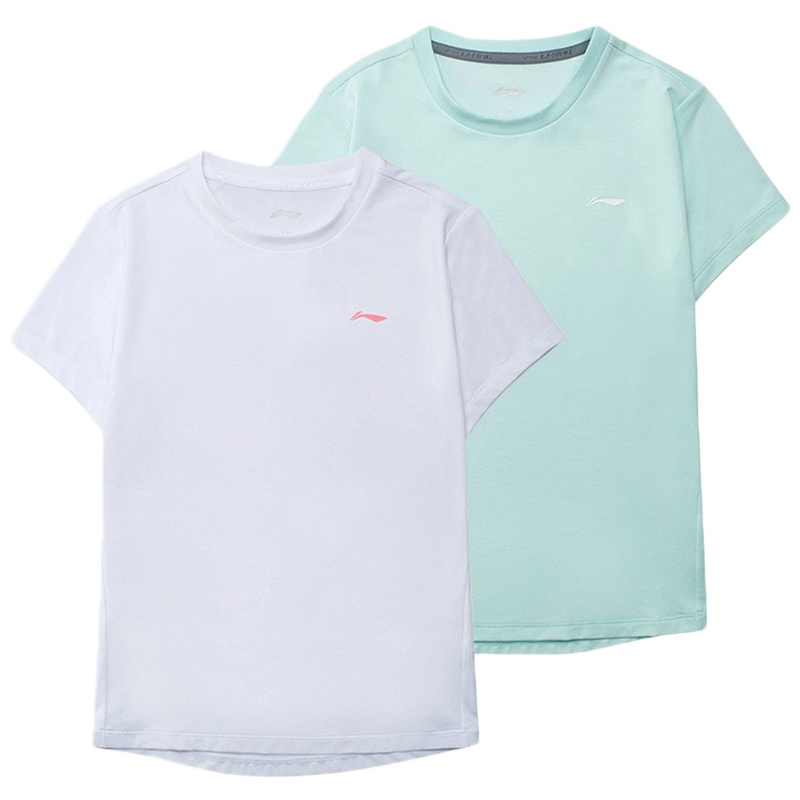 李宁童装儿童短袖夏季新品T恤大童跑步系列糖果色速干短袖两件装T恤