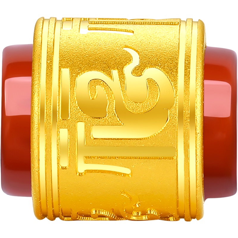 周大生定价其他玉石手链 3D福字红玉髓路路通串珠手链手串通用款送恋人