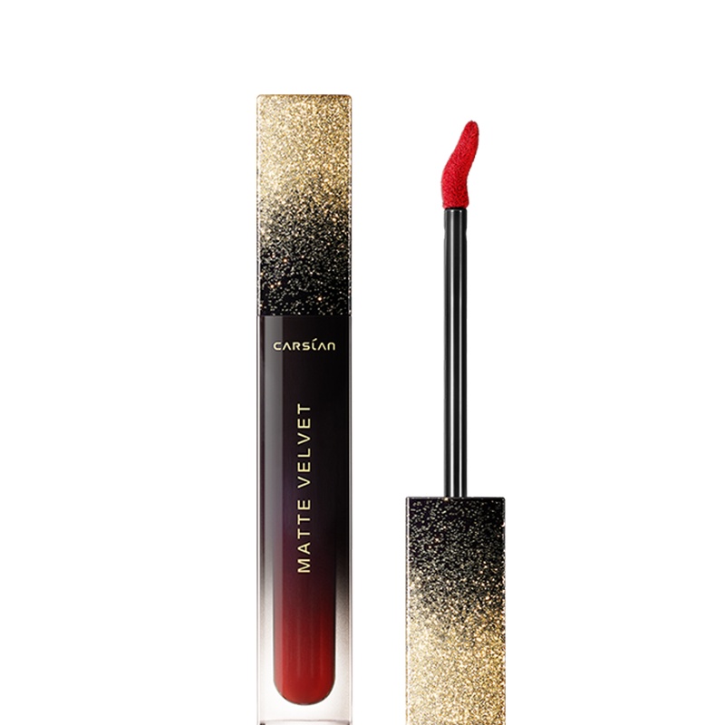 卡姿兰口红丝绒哑光唇釉 不易沾杯4g 保湿烂番茄色显白学生平价