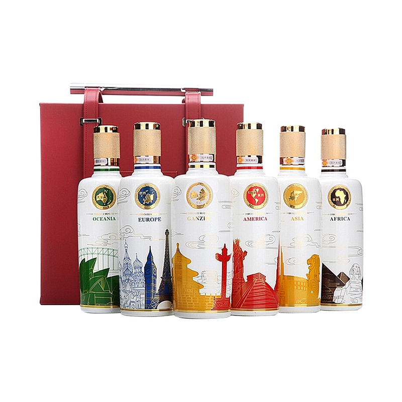 五粮液股份出品 五粮 国宾套酒(彩装)52度 500ml*6瓶 箱装 浓香型白酒