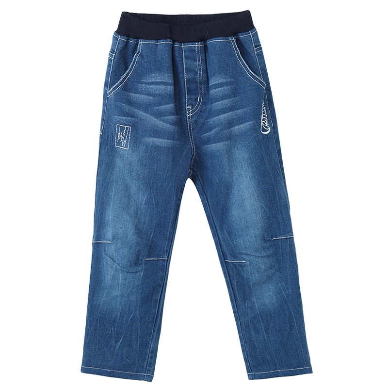 铅笔俱乐部童装2020秋装新款男童牛仔裤中大童加绒长裤儿童牛仔裤