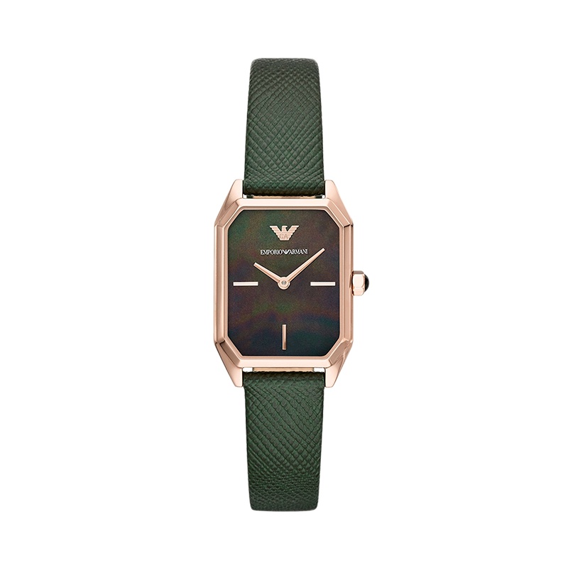 阿玛尼（Emporio Armani）阿玛尼手表复古小绿表小方表皮带女士手表AR11149