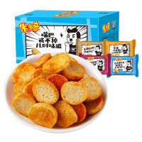 米多奇馍香小趣烤馍丁2000g40包整箱奶香原味/里脊牛排味/麻辣味/烧烤味多口味烤馍馒头片饼干零食