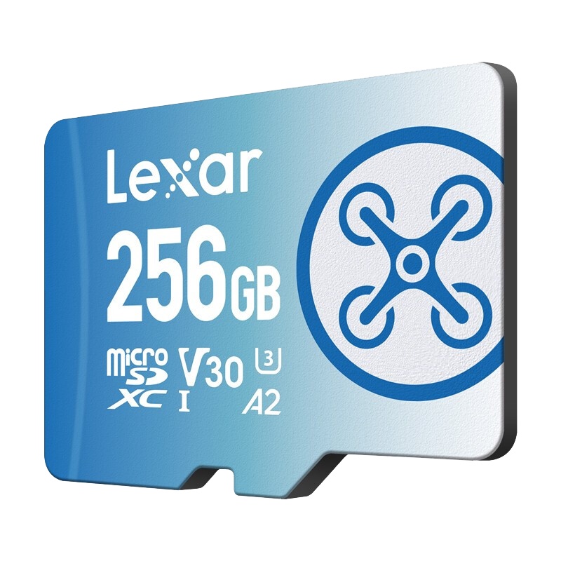 雷克沙(Lexar)TF卡256GB存储卡 读速160MB/s FLY无人机 运动相机高速内存卡U3 V30 4K A2