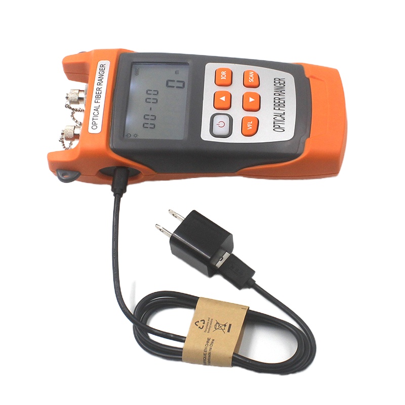 光纤光缆闪电客寻障仪简易OTDR光时域反射仪光纤断点测试仪光缆维修寻障仪光缆长 橙色OTDR寻障仪+新增曲线图(充电款)