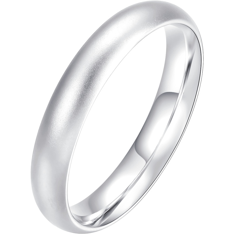 周大生铂金戒指正品古法男女Pt950情侣指环订婚求婚白金对戒结婚