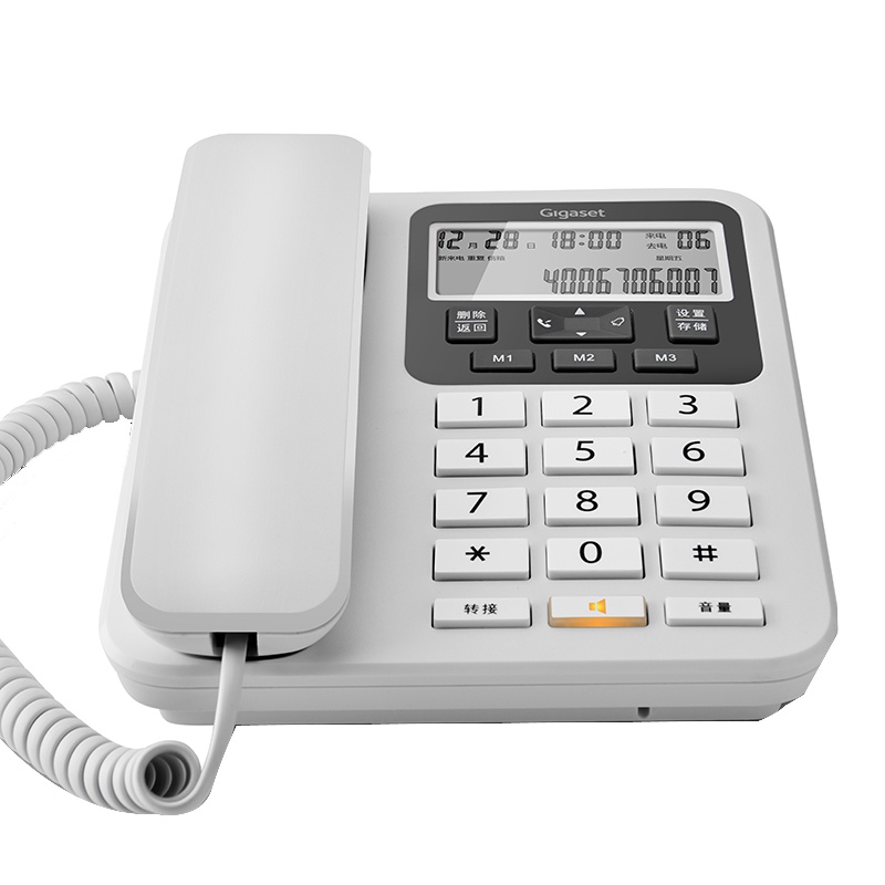 集怡嘉(Gigaset)原西门子DA160 电话机座机商务办公家用电话机固话大按键商用电话机岩石白