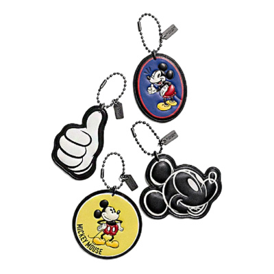 [直营]Disney x Coach 蔻驰 联名限量版 四件米奇包包挂饰禮盒組 牛皮 箱包配件