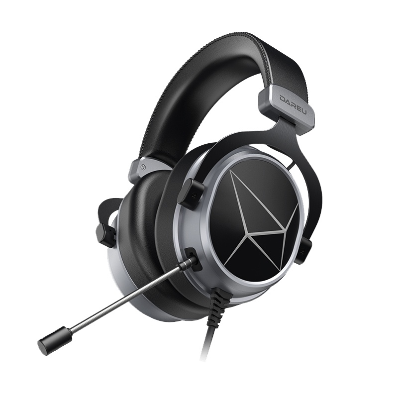 达尔优 (dareu)EH722升级版黑色音控版电脑吃鸡7.1耳机头戴式电脑电竞游戏耳麦绝地求生重低音音乐通用手机带麦
