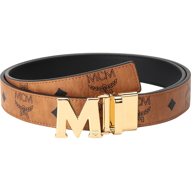 MCM 女士 涂层帆布配皮板扣式双面皮带腰带 MYBAAVI02
