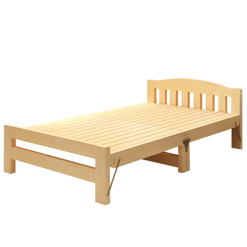 卓澳(ZHUOAO)实木折叠床成人简易床经济型午休床原木免漆木板床